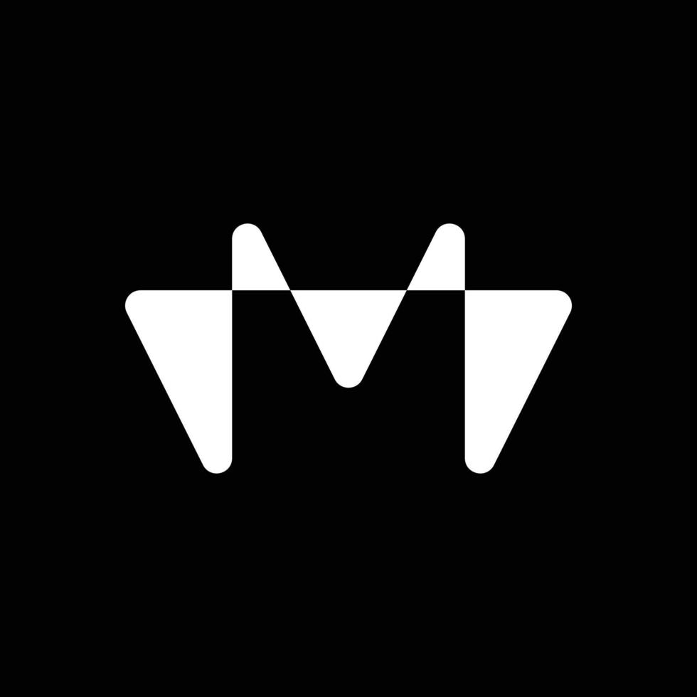 modernes monogramm-logo-design mit buchstabe m vektor