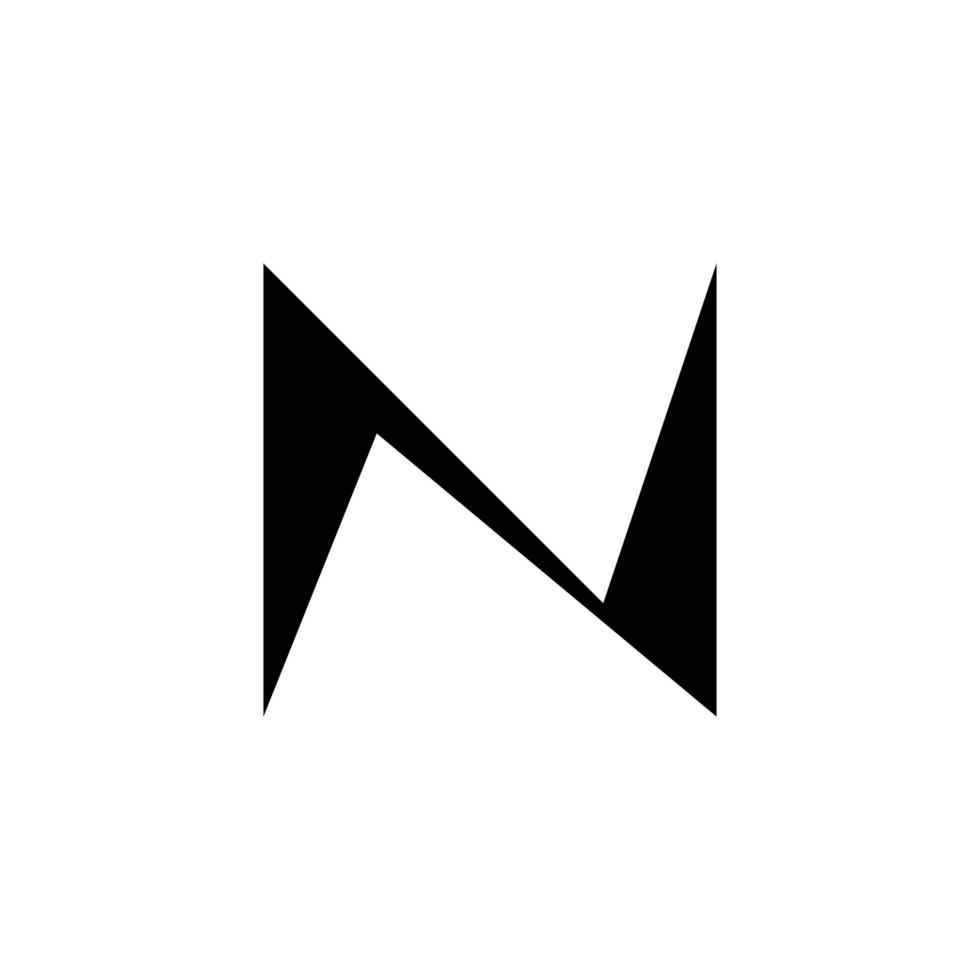 modernes monogramm-logo-design mit buchstabe n vektor