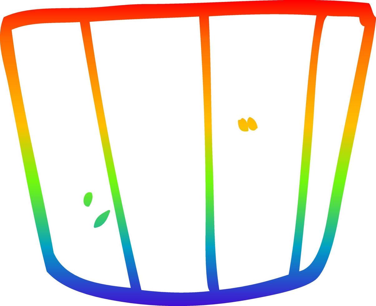 Regenbogen-Gradientenlinie Zeichnung Cartoon-Topf vektor