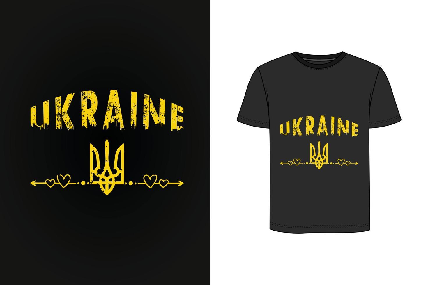 ukraine retro vintage t-shirt design vektor