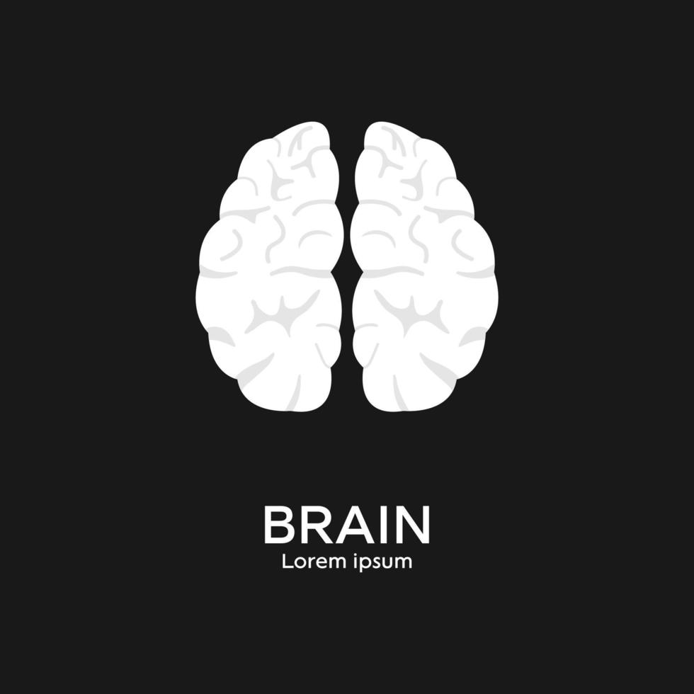Gehirn-Logo-Vorlage. Verstand, Intelligenzkonzept. saubere und moderne vektorillustration für design, web. vektor