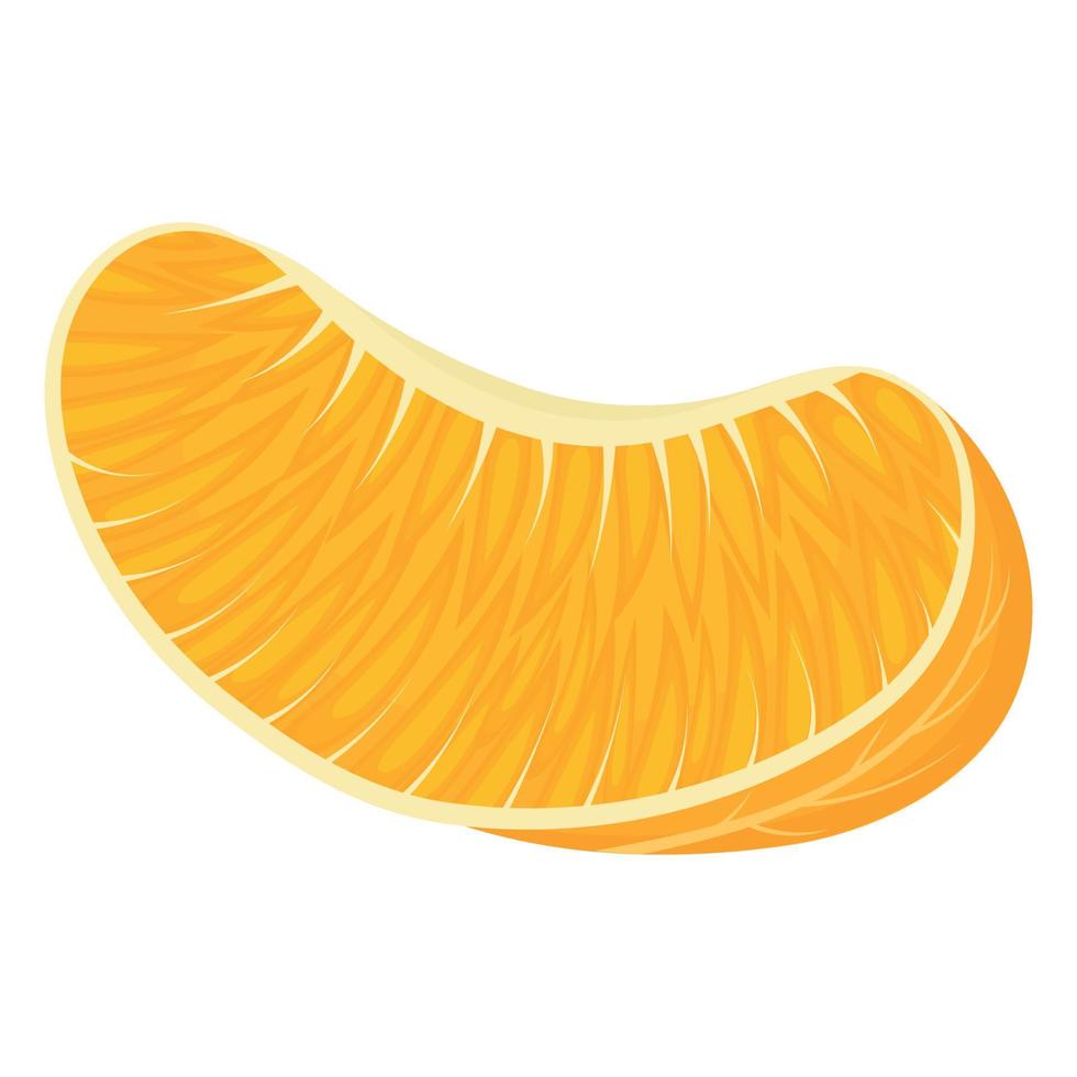 färska ljusa exotiska skiva mandarin eller mandarin isolerad på vit bakgrund. sommarfrukter för en hälsosam livsstil. ekologisk frukt. tecknad stil. vektor illustration för någon design.