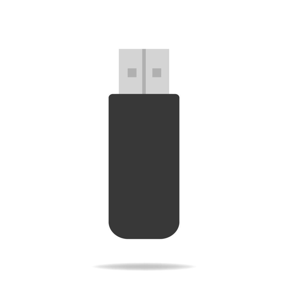 USB-Flash-Laufwerk-Symbol isoliert auf weißem Hintergrund. Vektorillustration für Design. vektor