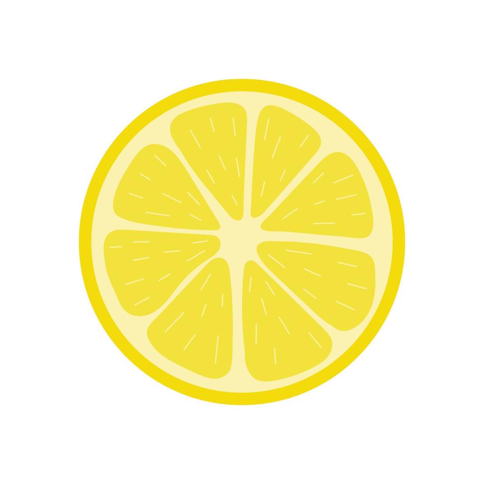 färsk hälften av citron isolerad på vit bakgrund. ekologisk frukt. tecknad stil. vektor illustration för någon design