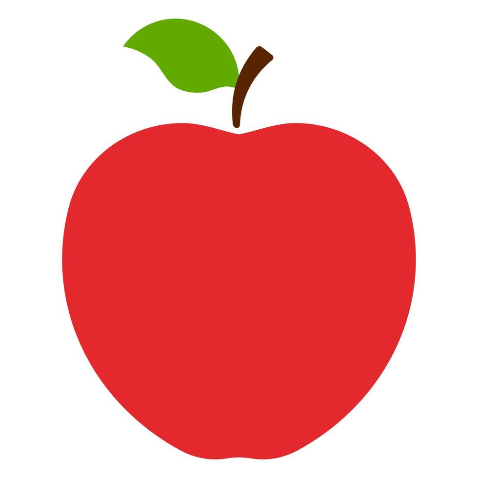 Apple-Symbol. rotes Apfellogo lokalisiert auf weißem Hintergrund. Vektorillustration für jedes Design. vektor