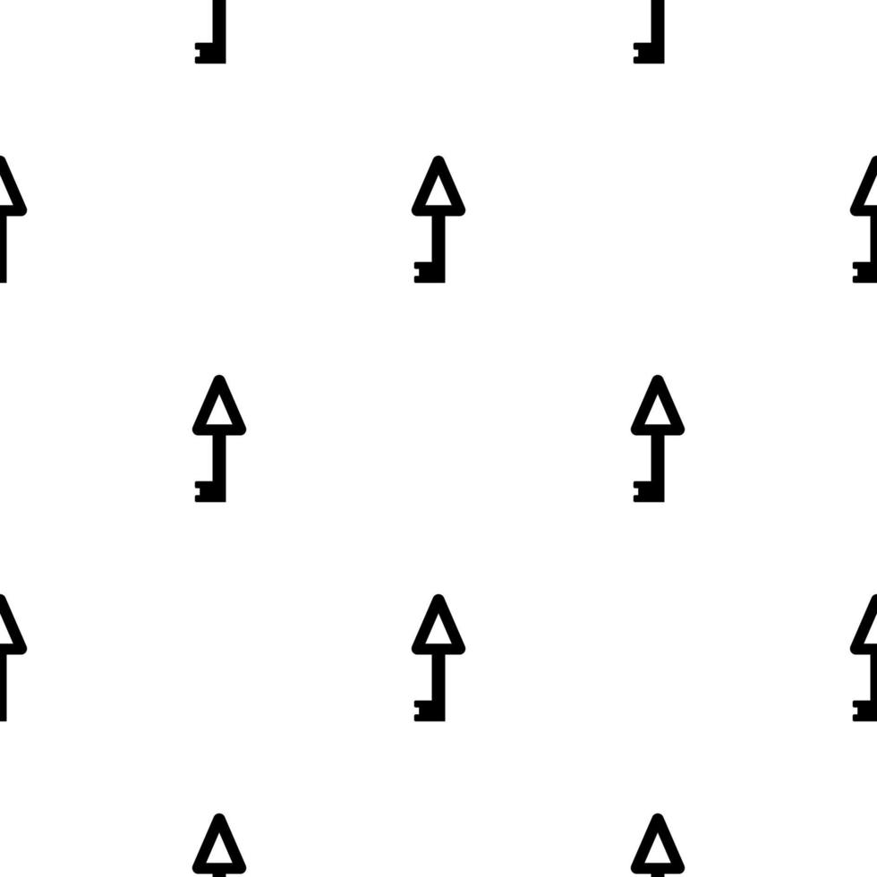 sömlösa mönster med svart siluett av nyckelikoner på vit bakgrund. vektorillustration för design, webb, omslagspapper, tyg, tapeter. vektor