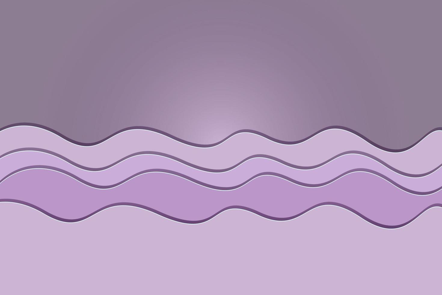 lila abstrakt papercut bakgrund. strukturerad realistisk abstrakt pappersutskärning med vågiga överlägg och gradienteffektmönster. 3d topografi hjälp. vektor illustration. omslag layoutmall