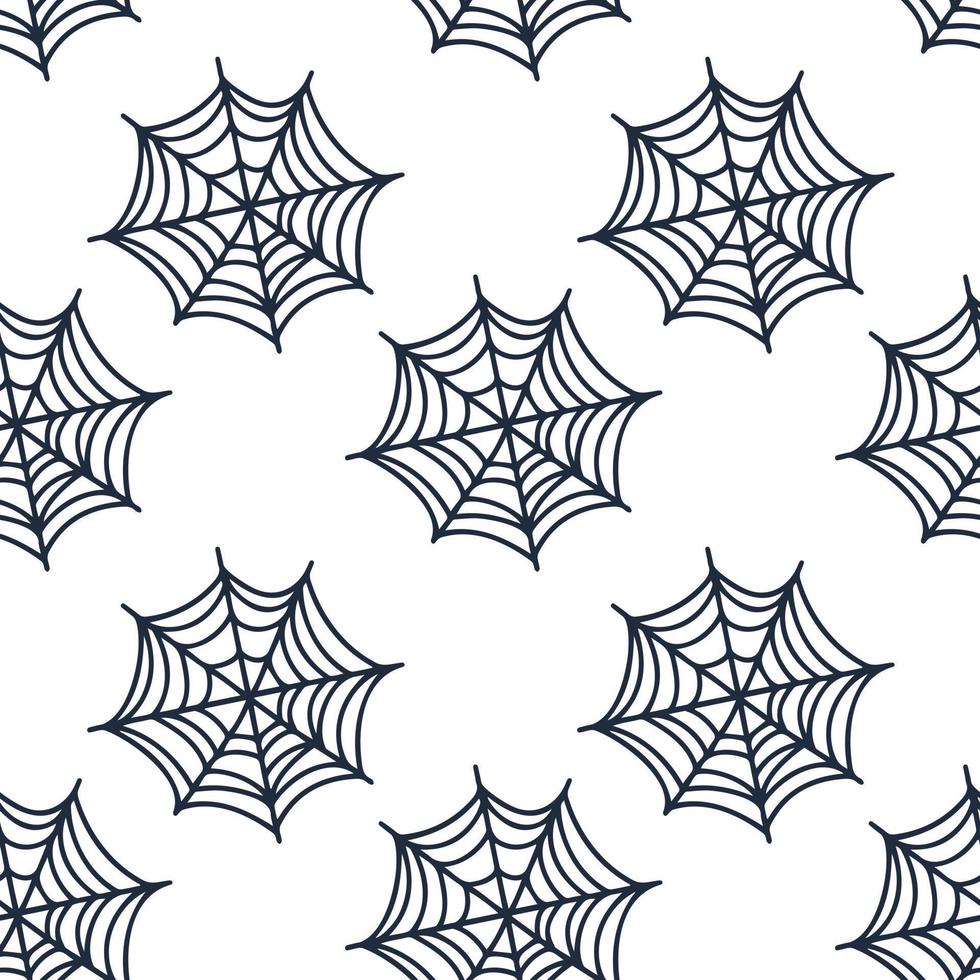 halloween mönster sömlös, för användning scrapbook digitalt papper, textiltryck, sidfyllning. spindelnät vektor