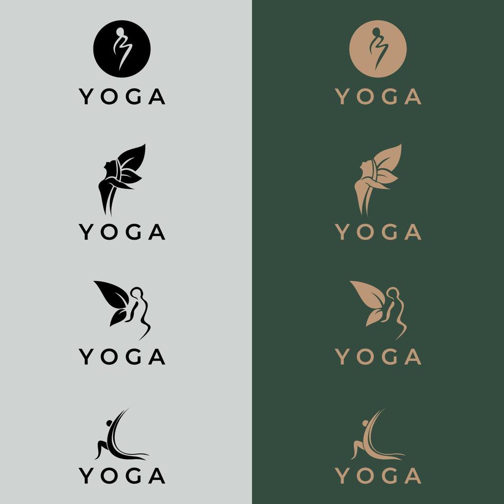 Reihe von Icons und Symbolen für Spa-Center oder Yoga-Studio. Meditationssymbol. Zen-Harmonie-Balance-Zeichen. Vektor-Illustration. vektor