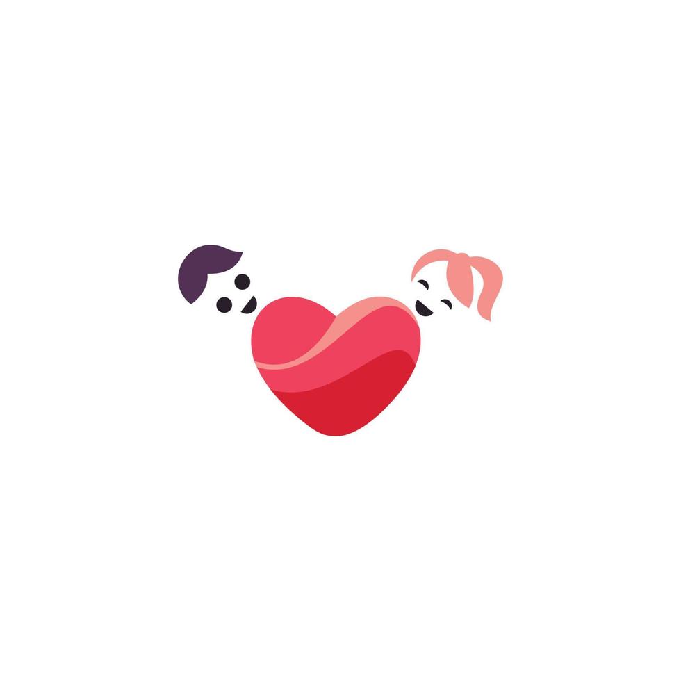 kärleksparets logotyp. den här bilden föreställer också förälskade par vektor