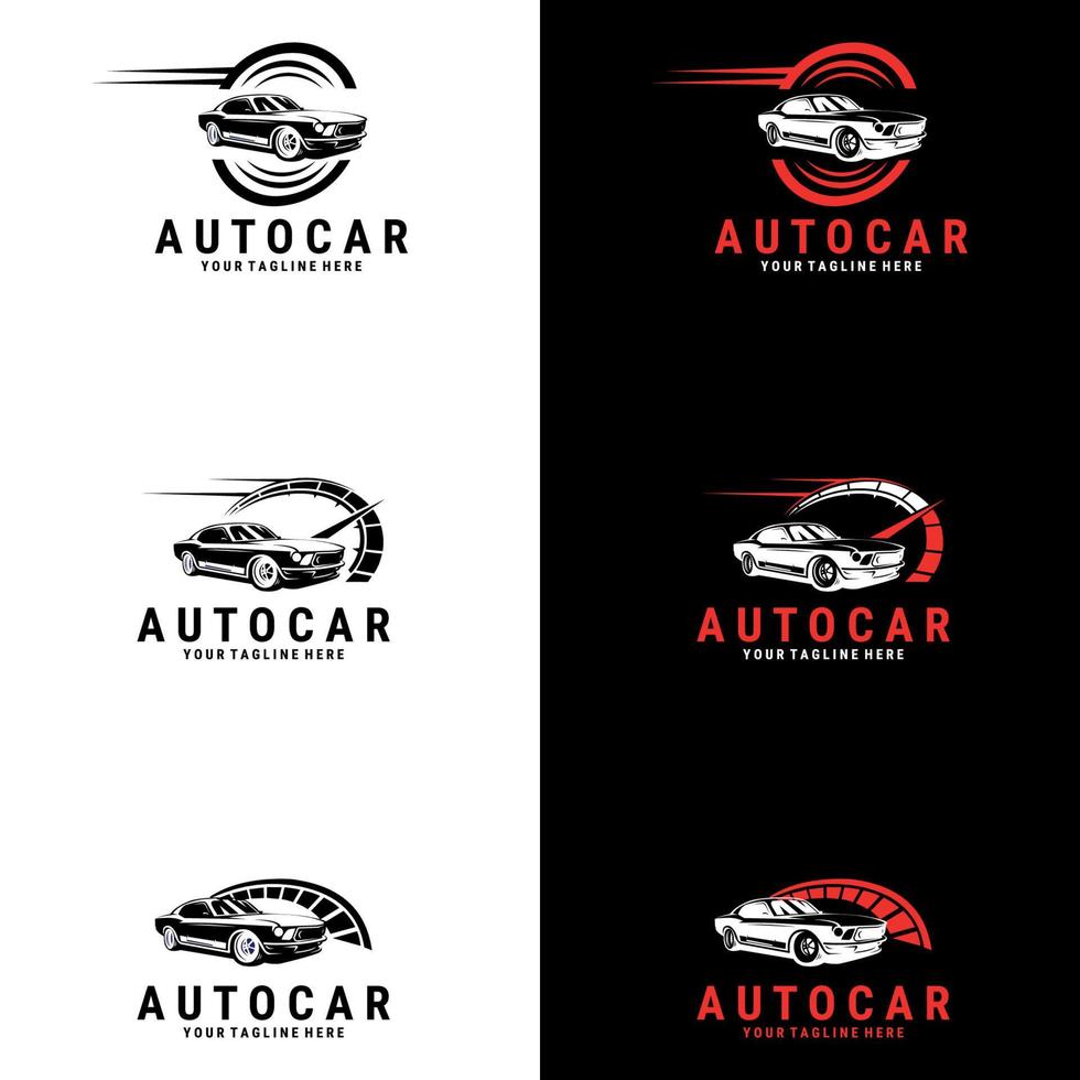 Automobil-Logo Autocar-Vektorsymbol. geeignet für Firmenlogo, Druck, Digital, Symbol, Apps und andere Marketingmaterialzwecke. Automobil-Logo-Set vektor