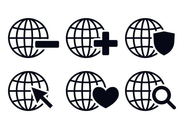 Grid World Icon Vektoren