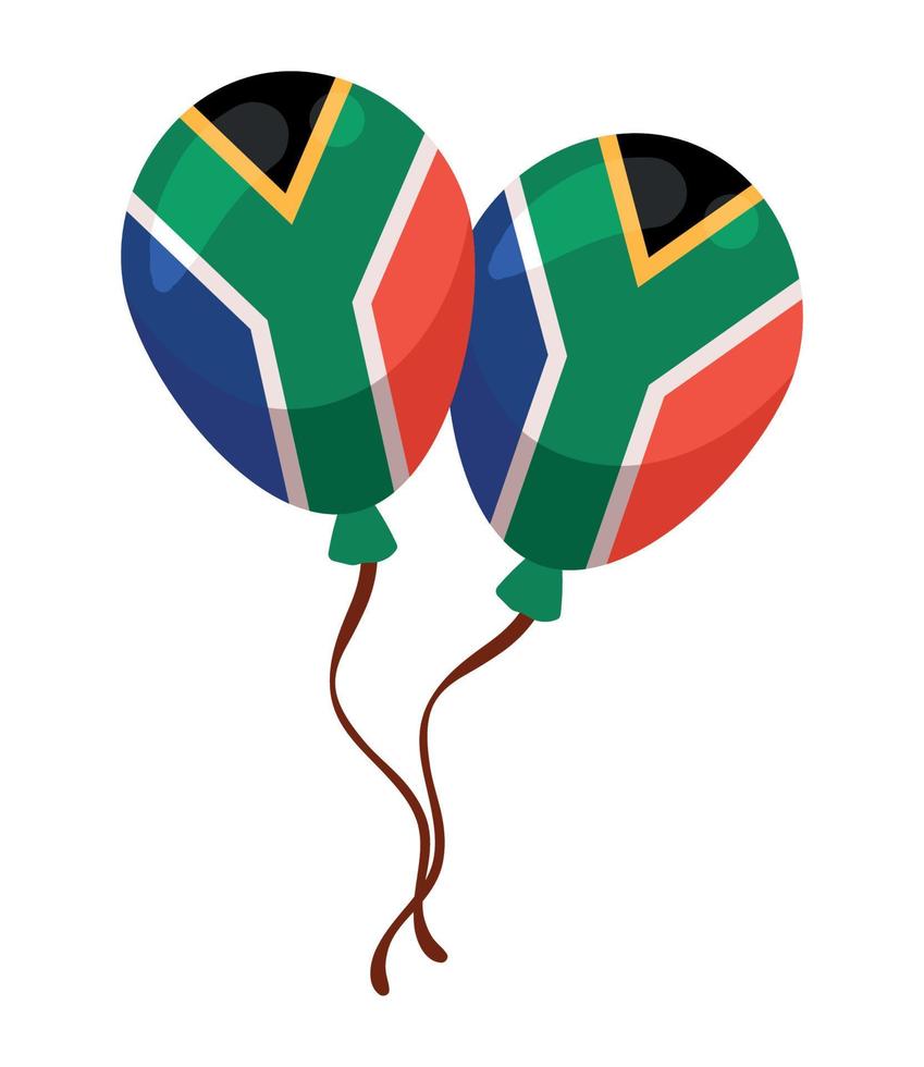 Sydafrika flaggor i ballonger vektor