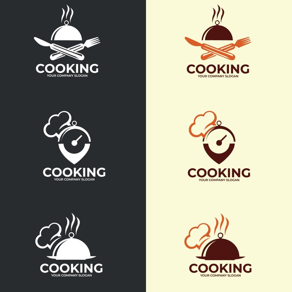 Kochen-Logo. Symbol oder Symbol für Design-Menü-Restaurant. Grafik-Logo-Vorlage für den Kochkurs. Vektor-Illustration vektor