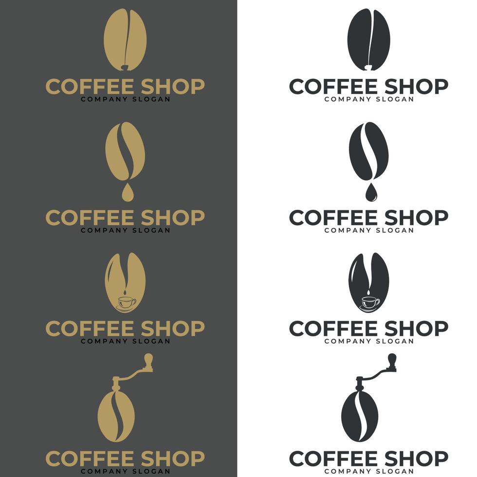 Café-Logo. Kaffee-Logo. Reihe moderner Vintage-Café-Logos. Vektor-Illustration vektor