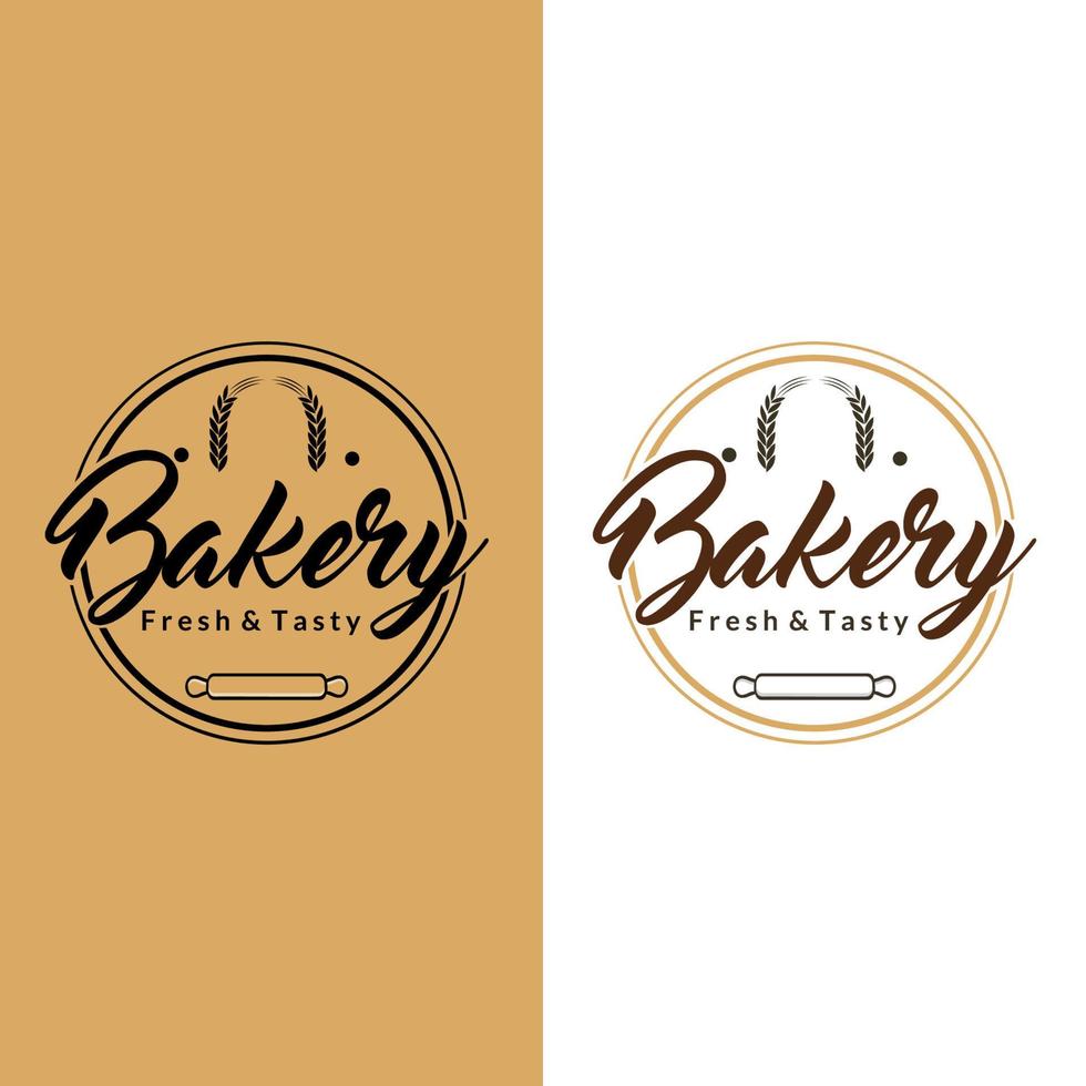 bageri märke eller etikett retro vektorillustration. limpa butik, matmarknad, café, restaurang etc. vektorillustration vektor