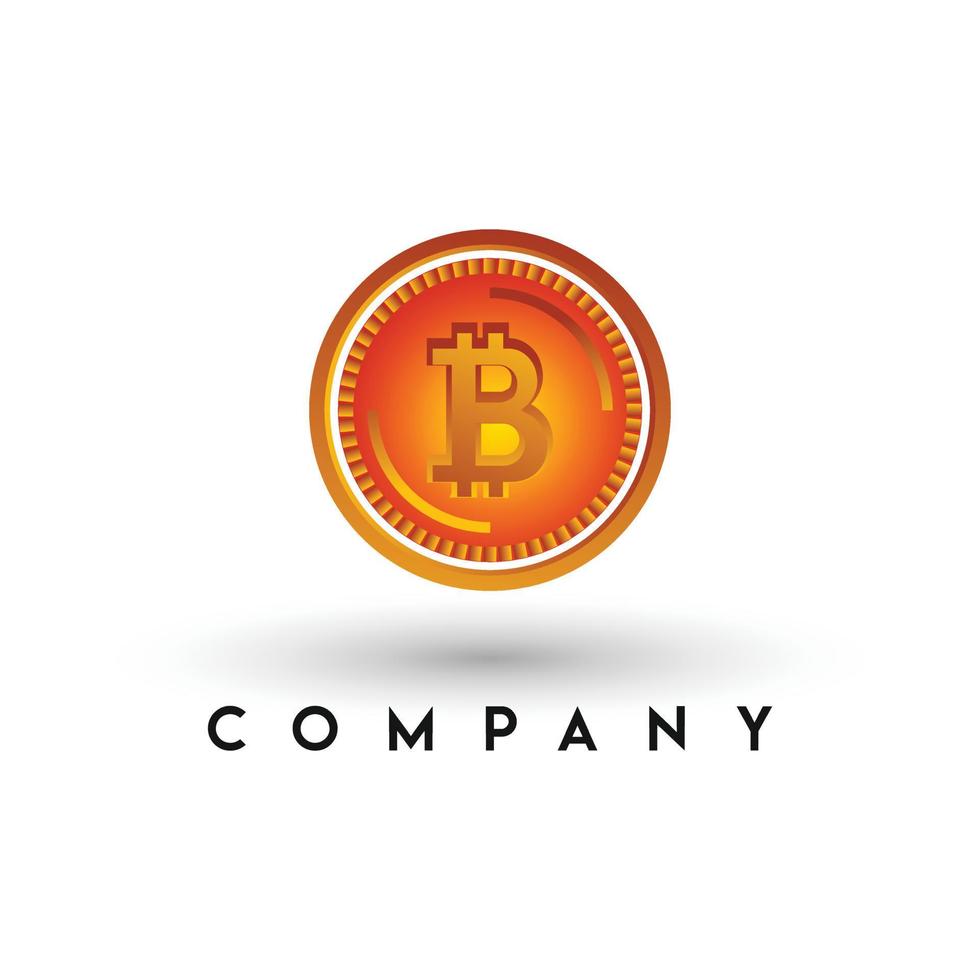 bitcoin-logo, kryptowährungslogo, bitcoin-börsenlogo, digitales geld, buchstabe b-logo-vorlage vektor