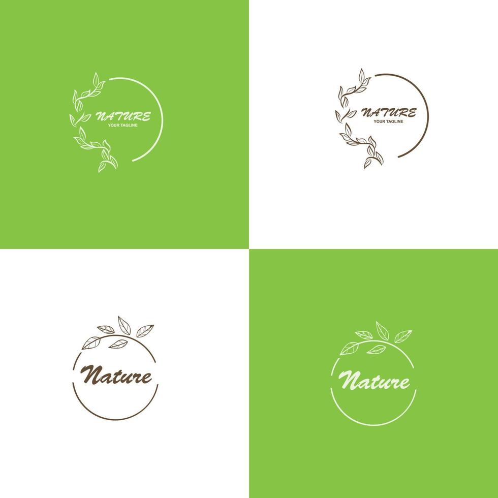 vektor organisk och naturlig emblem och logotyp formgivningsmall. vektor abstrakt märke för design av blomsteraffär, kosmetika, skönhet, parfym, spa, yoga