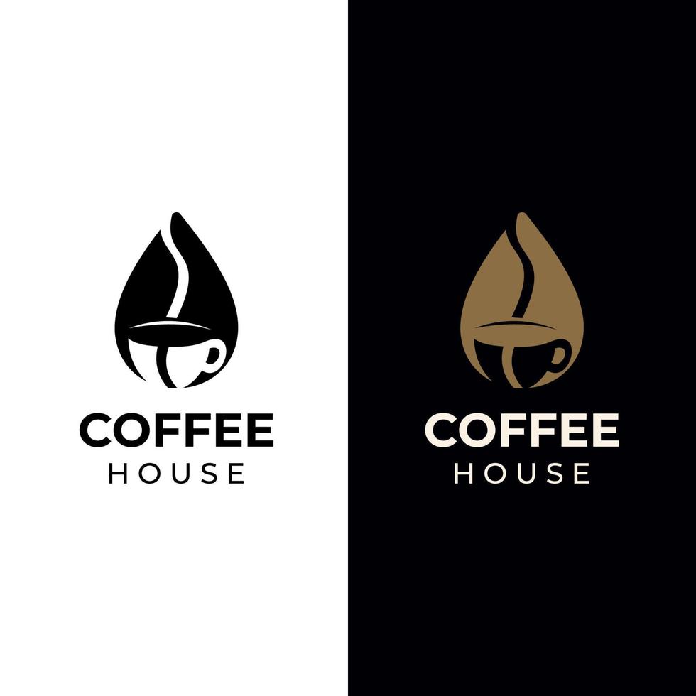 Kaffeetasse Logo Vorlage Vektor Icon Design. Espresso. Symbol für schwarzen Kaffee. Vektor