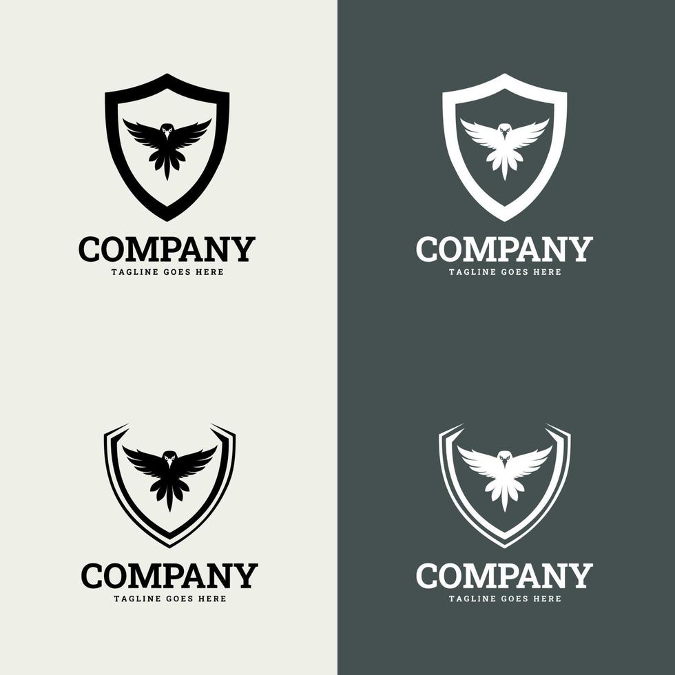 Vektor-Logo-Illustration Eagle Flay. Luxus Corporate Falcon Eagle Hawk Vogel Logo Konzept Symbol. vektor