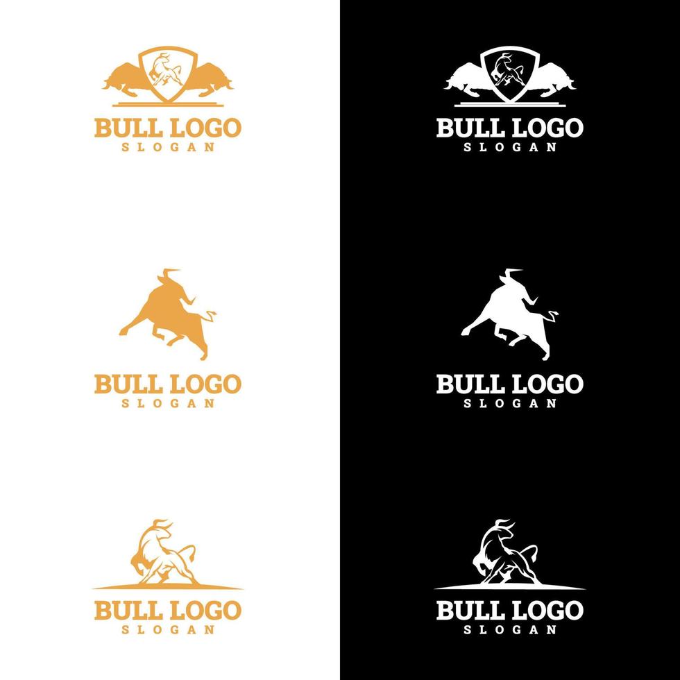 bull logo design. modern logotyp, clip art vektor