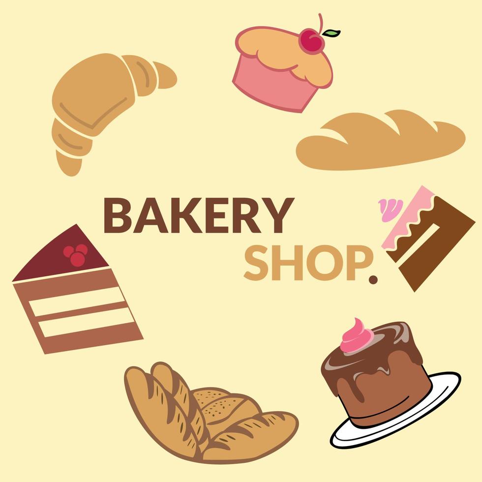 Bäckerei-Shop-Logo-Design-Vektor-Vorlage. satz von bäckereietiketten, abzeichen und designelementen. vektor