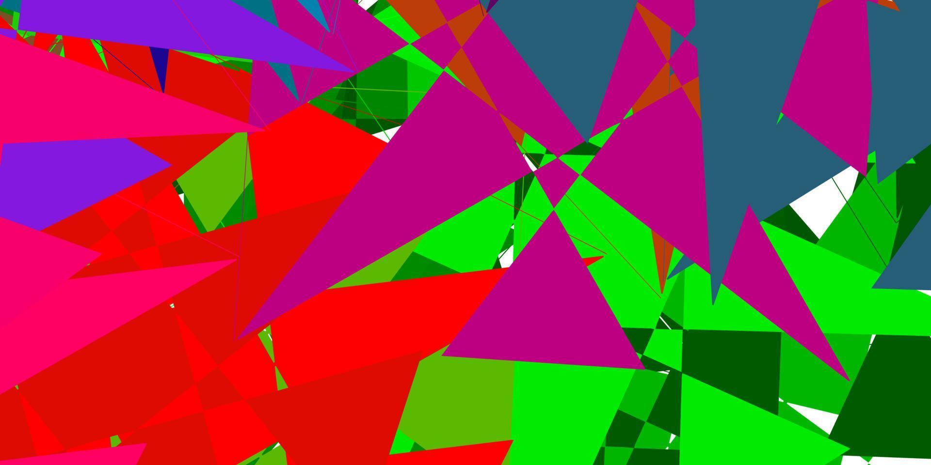 ljusrosa, grön vektorbakgrund med kaotiska former. vektor