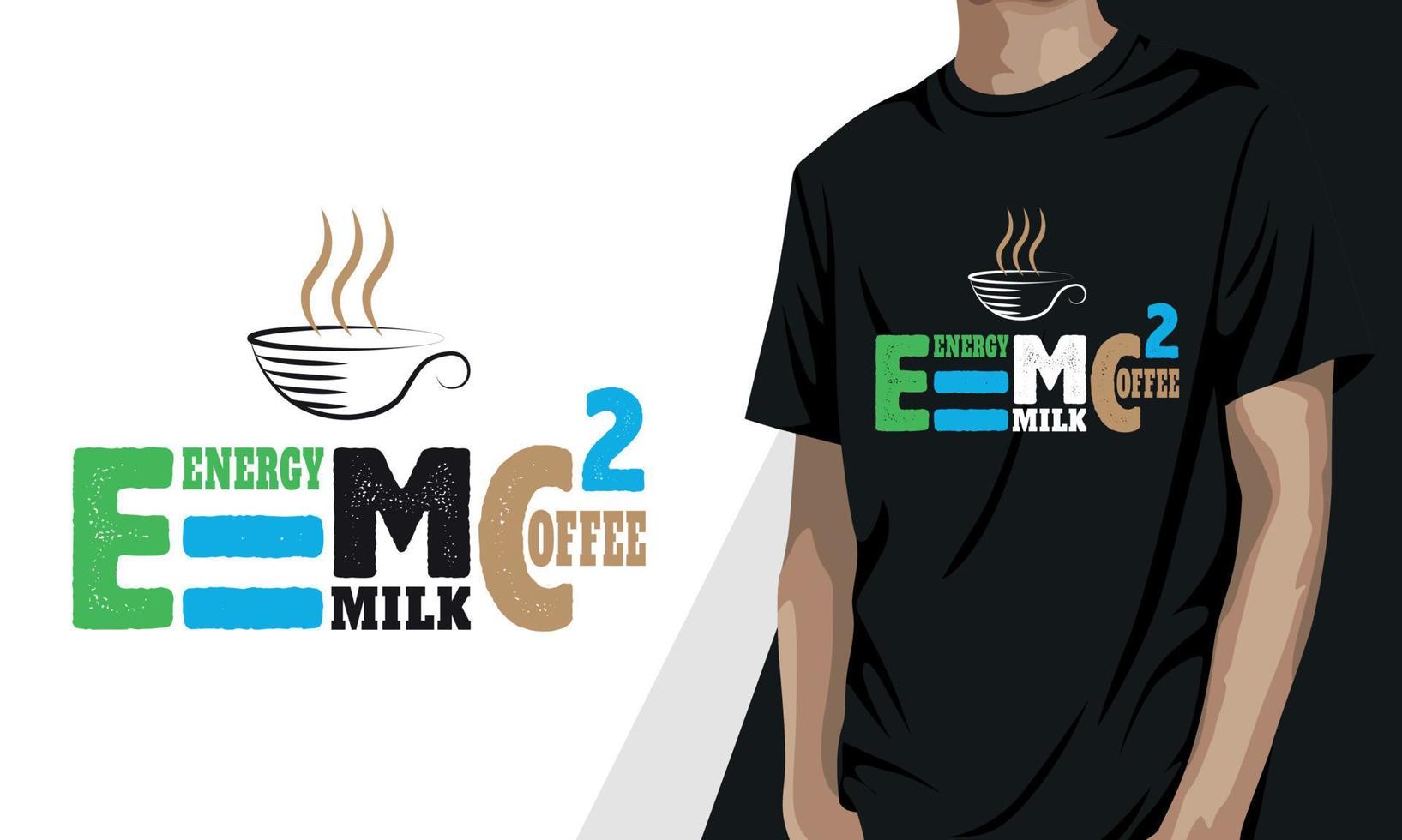 Energy Mix Coffee2, Kaffee-T-Shirt-Design vektor