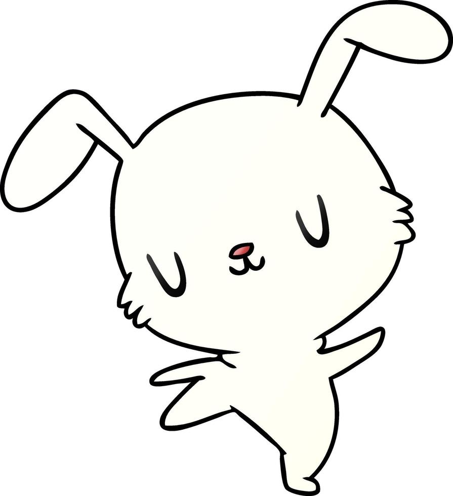 kawaii süßer pelziger hase der steigungskarikatur kawaii vektor