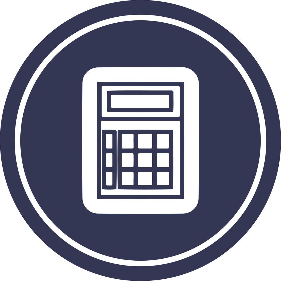 Mathe-Taschenrechner kreisförmiges Symbol vektor