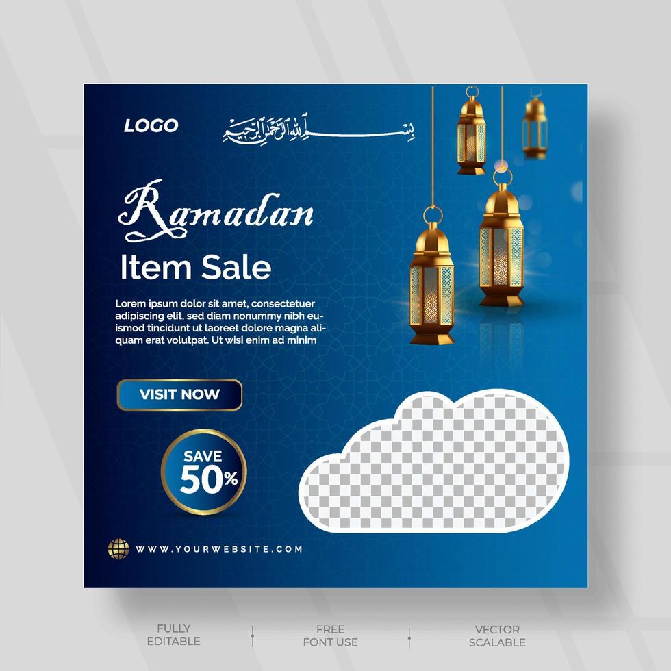 Ramadan-Social-Media-Banner-Vorlage vektor