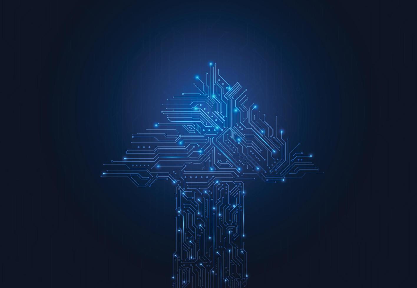 abstrakter Pfeilhintergrund mit Technologie-Leiterplattenbeschaffenheit. Abbildung der elektronischen Hauptplatine. Kommunikations- und Engineering-Konzept. Vektor-Illustration vektor