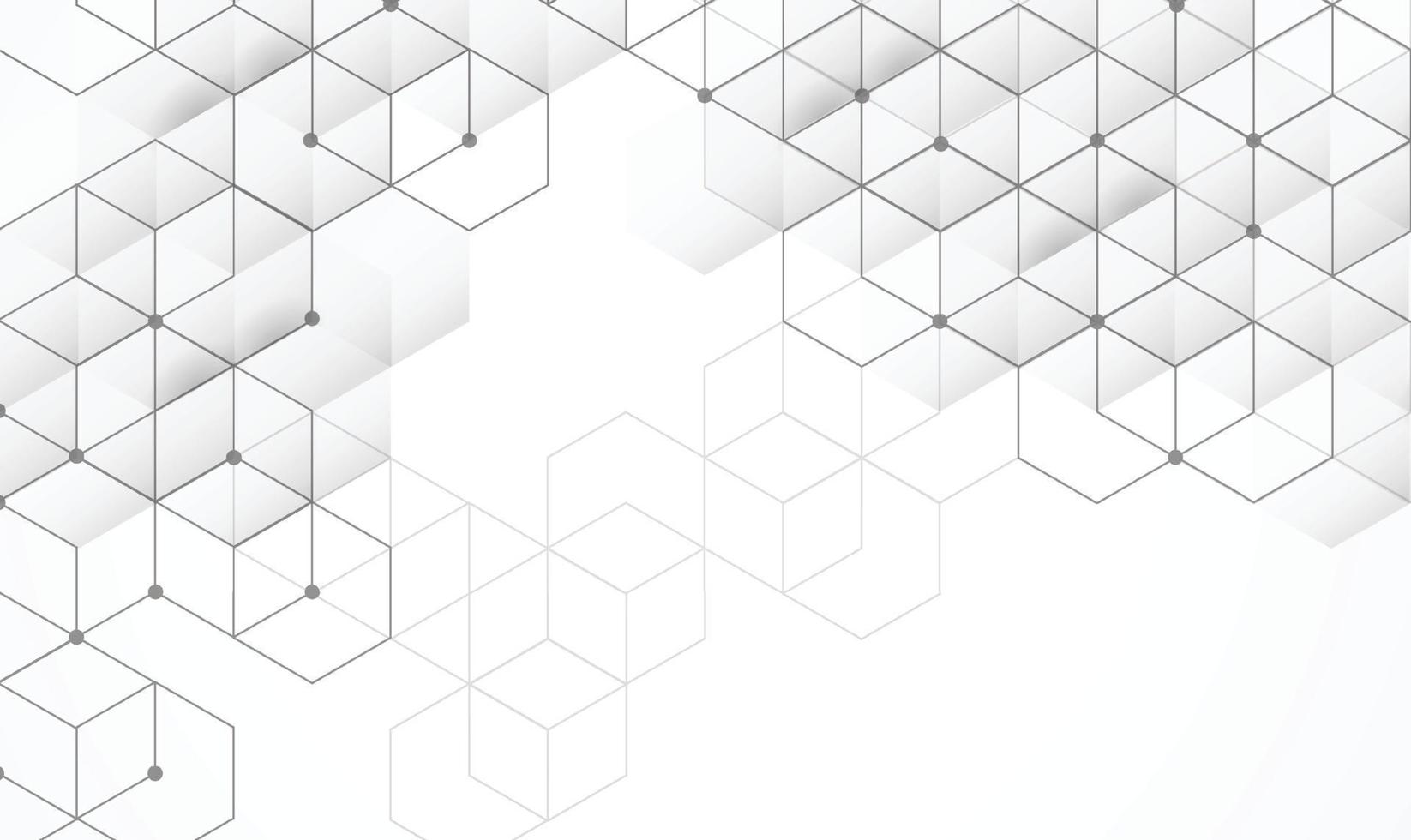 abstrakt lådor bakgrund. modern teknik med fyrkantigt nät. geometrisk på vit bakgrund med linjer. kubcell. vektor illustration