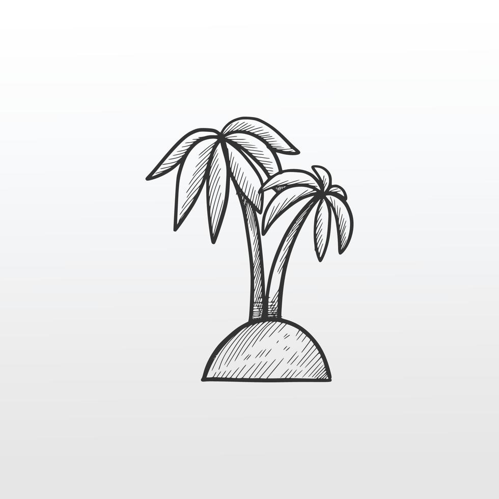 Palme Sommer Logo Vorlage Vektor-Illustration vektor