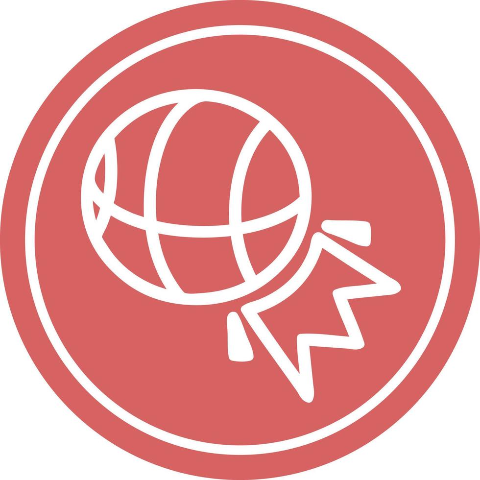 basket sport cirkulär ikon vektor