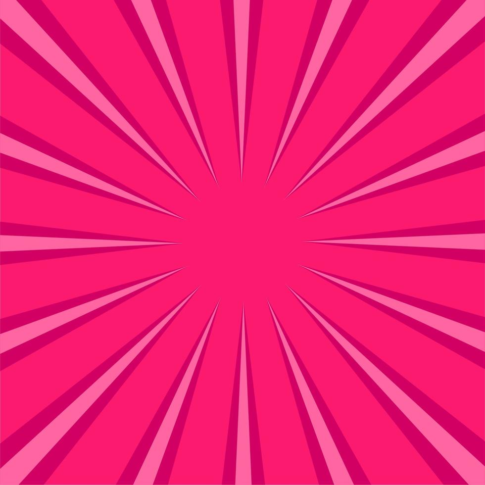rosafarbener Comic-Burst-Hintergrund vektor