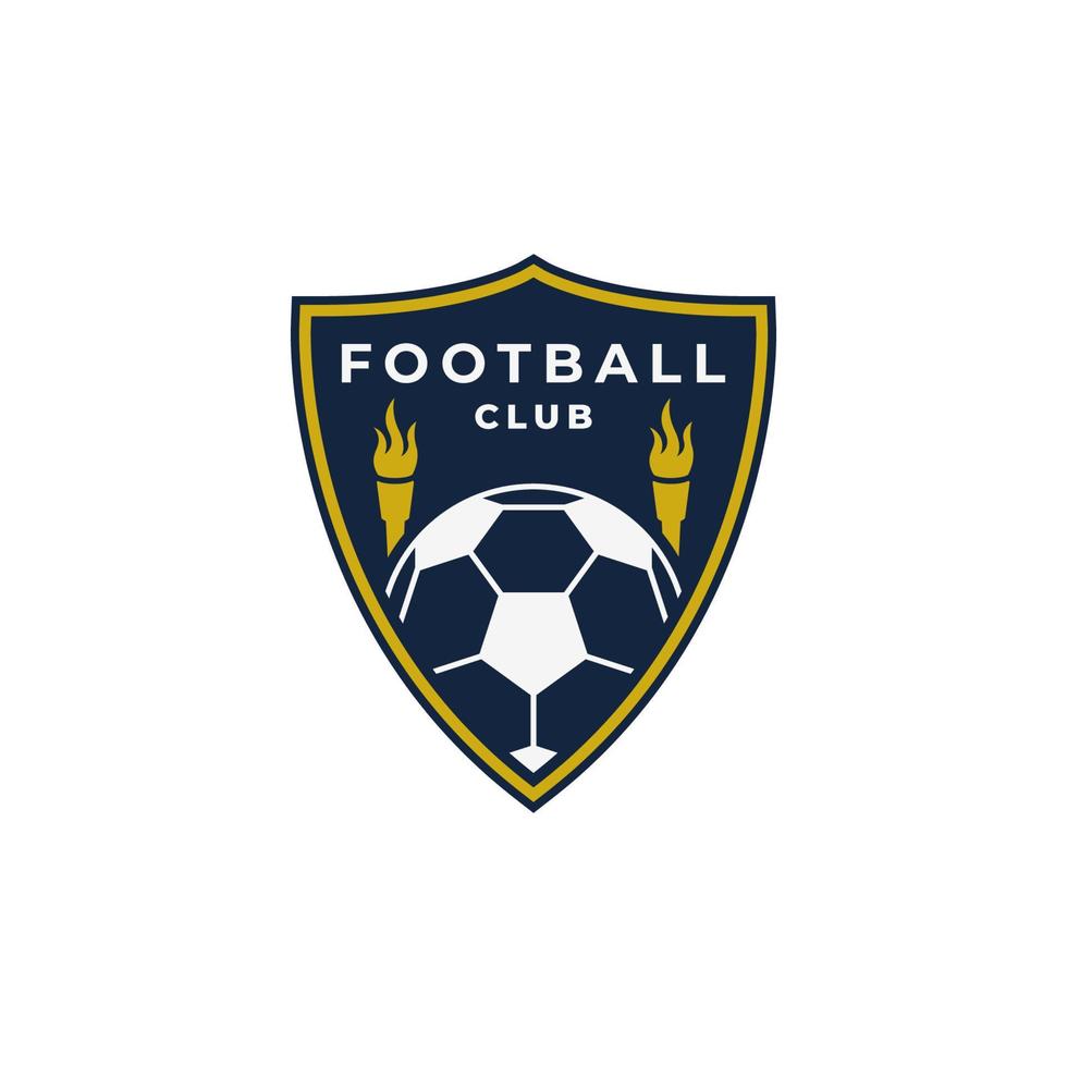 fotboll fotboll badge logotyp formgivningsmall, fotboll logotyp vektor design