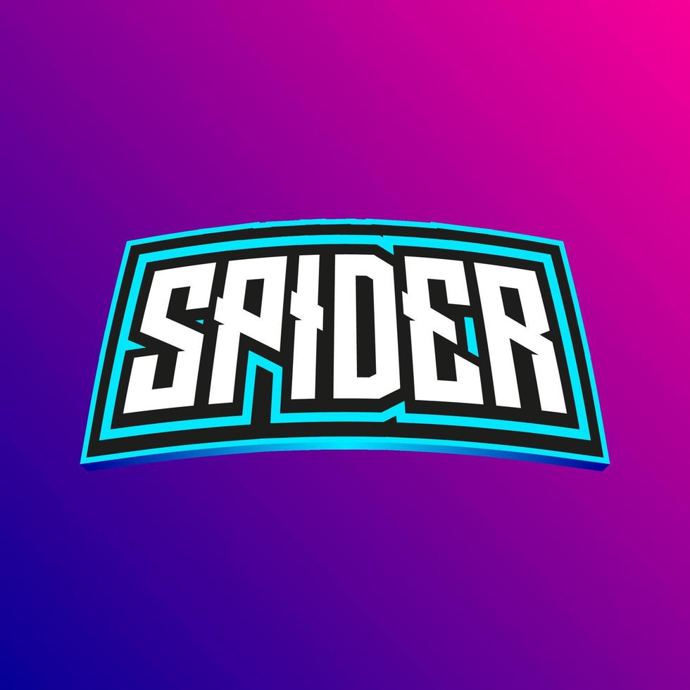 spider esport logotyp vektor