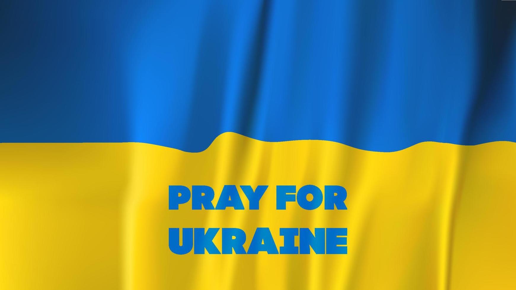 blå gul ukrainska flaggan med stop war i ukrainska bokstäver. stoppa Rysslands aggression mot Ukraina. vektor