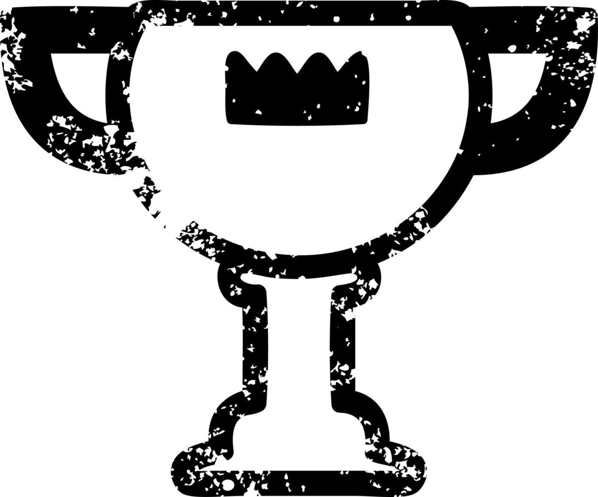 Trophy Award Distressed Icon vektor