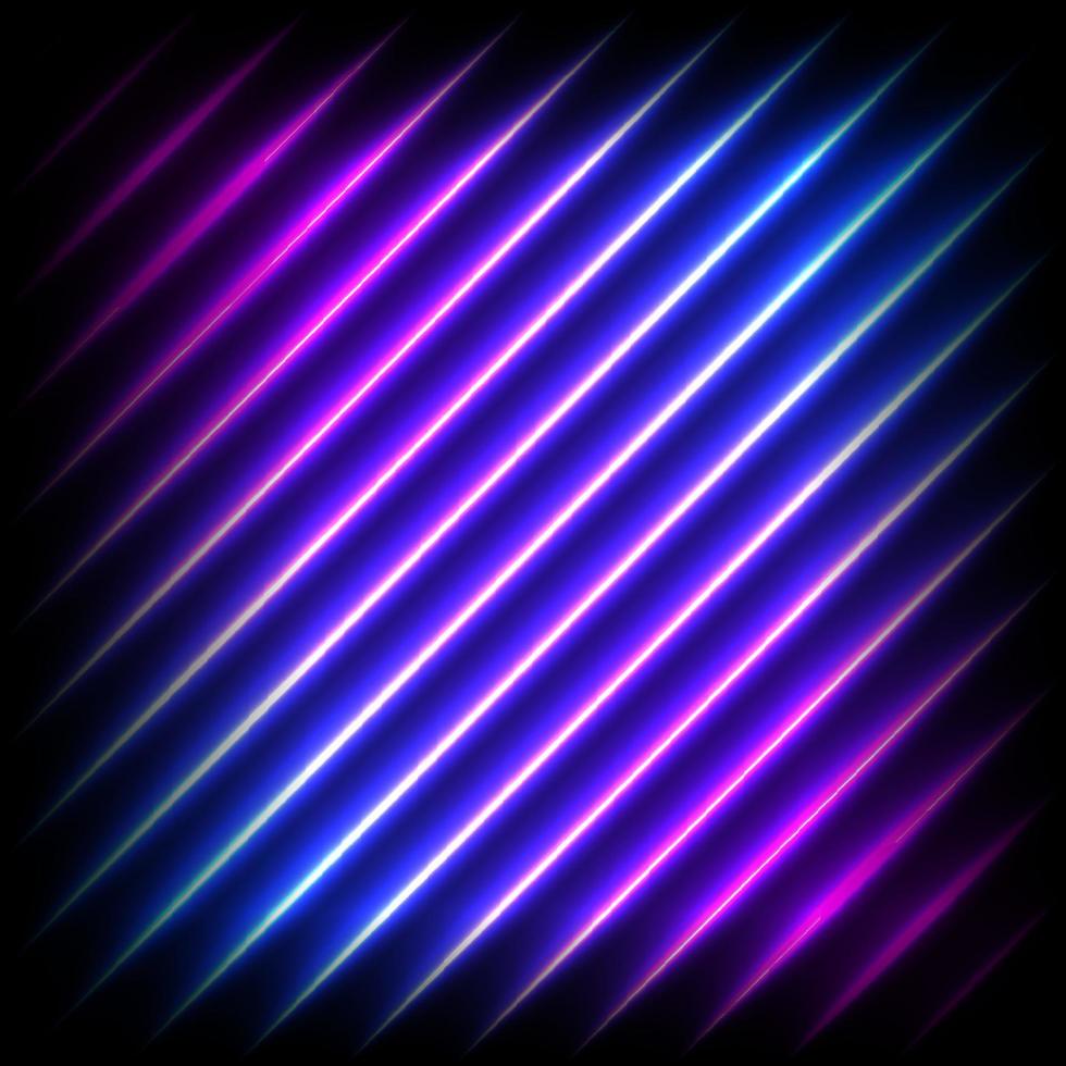 bunter diagonaler Neonhintergrund, abstrakte Vektorillustration. vektor