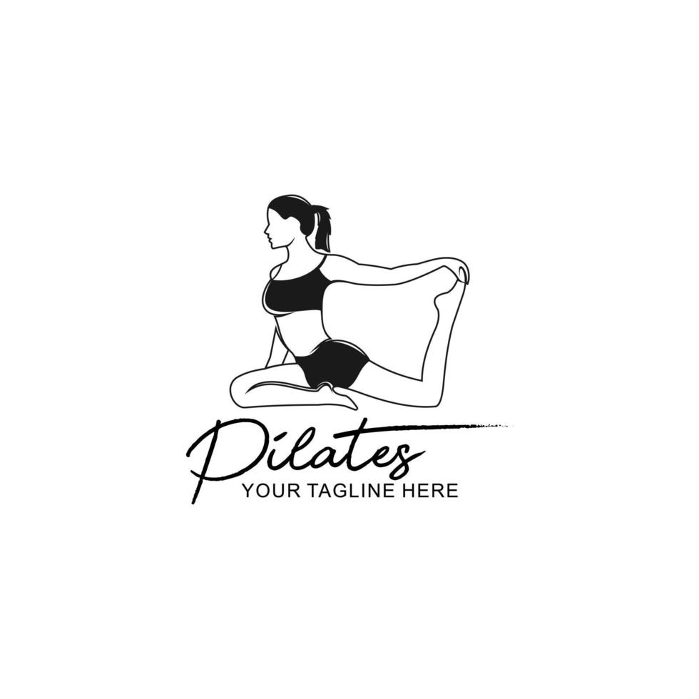 Pilates-Logo - Vektorillustration, Pilates-Emblem-Design auf weißem Hintergrund. geeignet für Ihre Designanforderungen, Logos, Illustrationen, Animationen usw. vektor