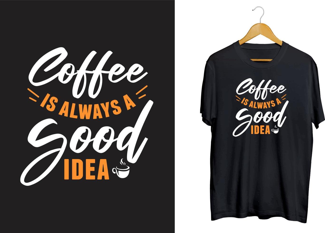 Kaffee-Idee-Typografie-T-Shirt-Design, Kaffeehandwerk-Zitate, Kaffee-Svg-Vektor vektor