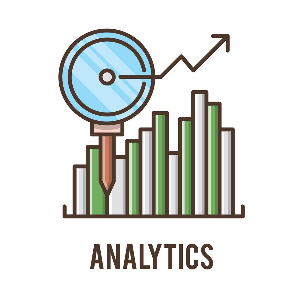 analytics vektor ikon