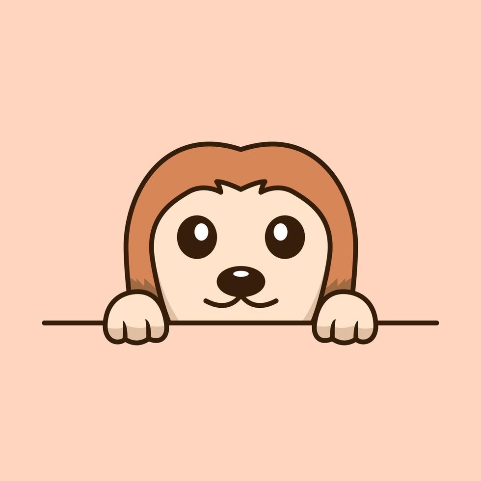 Vektor-Premium-Illustration des niedlichen Hundespähens vektor