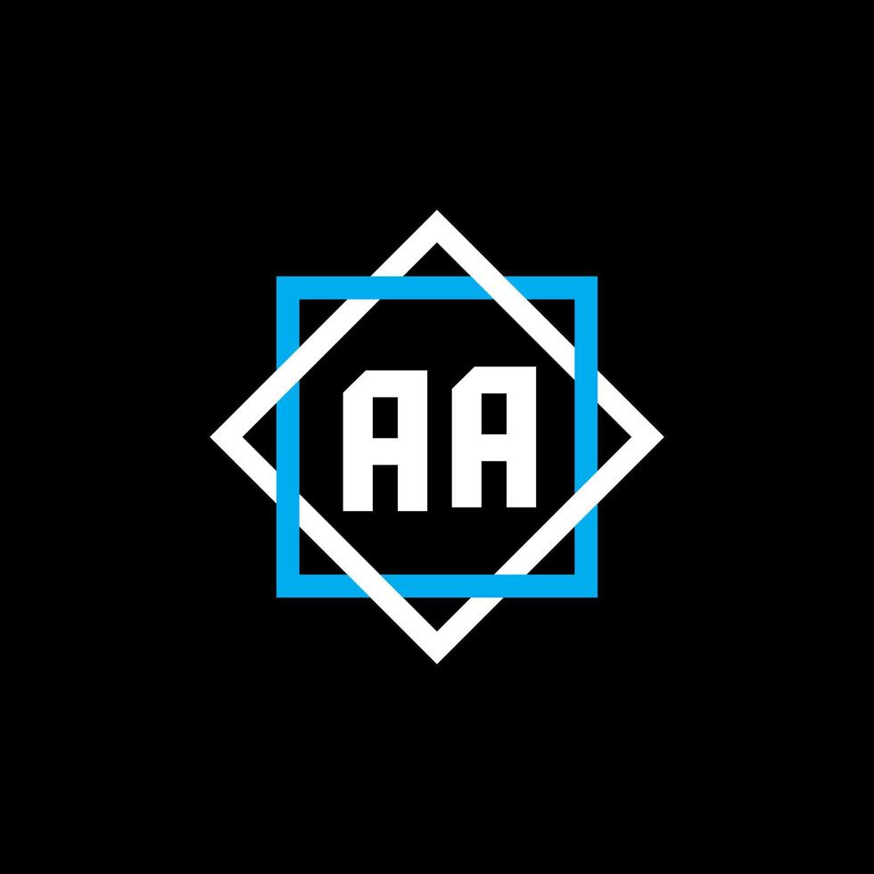 aa bokstav logotyp design på svart bakgrund. en kreativ cirkel bokstavslogotyp koncept. aa bokstavsdesign. vektor