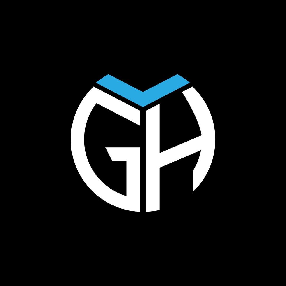 g kreatives kreisbuchstabe-logo-konzept. gh Briefgestaltung. vektor