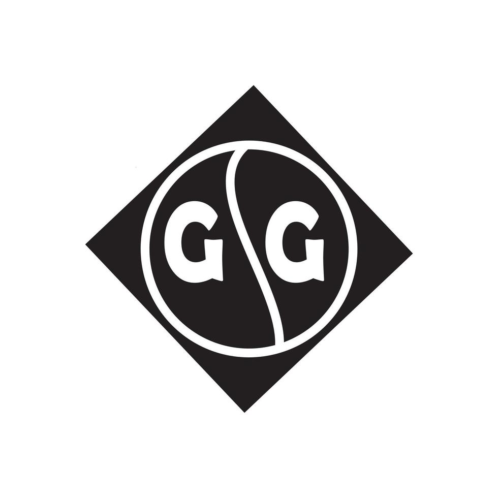 gg kreatives kreisbuchstabe-logo-konzept. gg Briefgestaltung. vektor