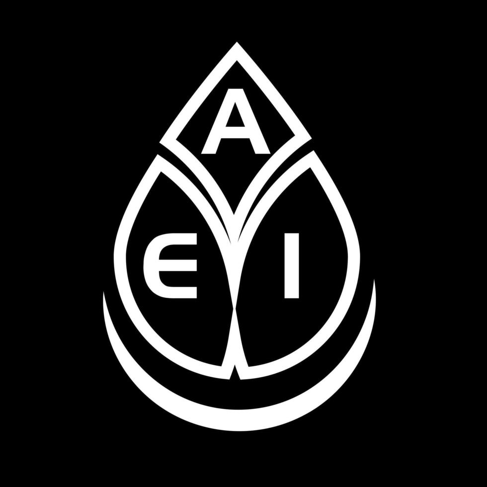 aei kreatives Kreisbuchstabe-Logokonzept. aei Briefgestaltung. vektor