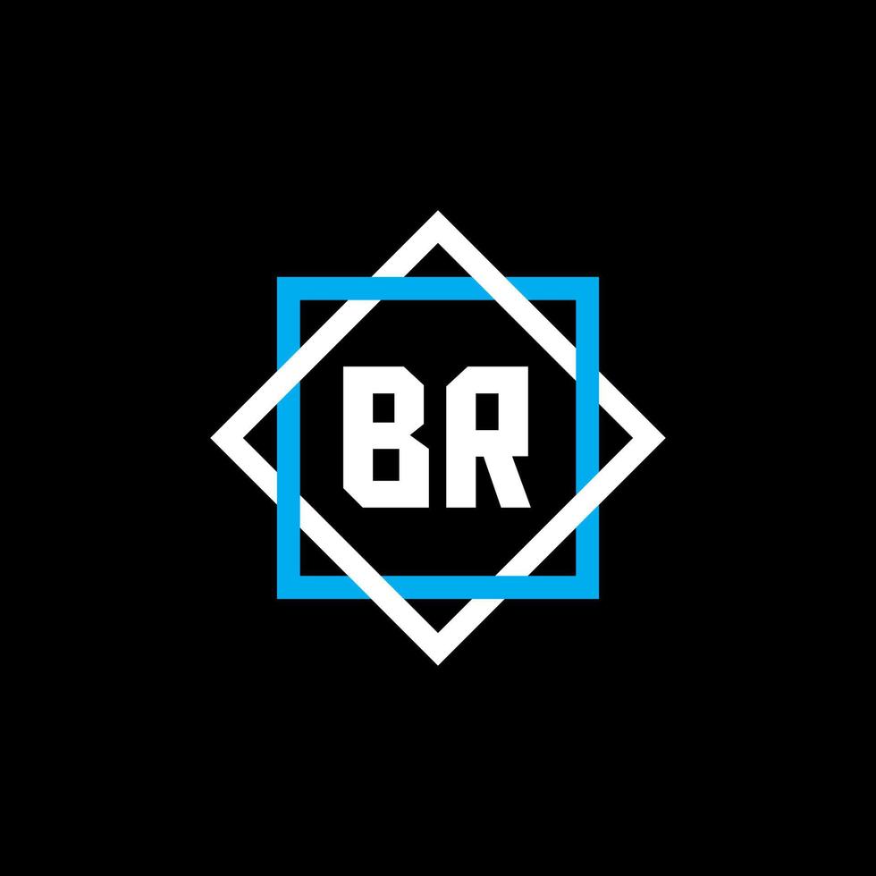 br-Brief-Logo-Design auf schwarzem Hintergrund. br kreatives Kreisbuchstabe-Logokonzept. br Briefgestaltung. vektor